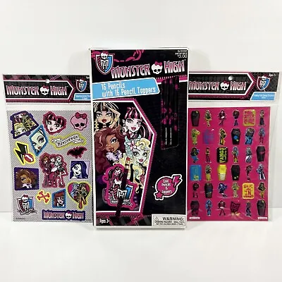 Monster High 16pc Valentine Pencil Set + Stickers • $15