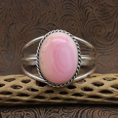 Southwestern Sterling Silver Pink Conch Shell Cuff By Jose Campos+ • $300
