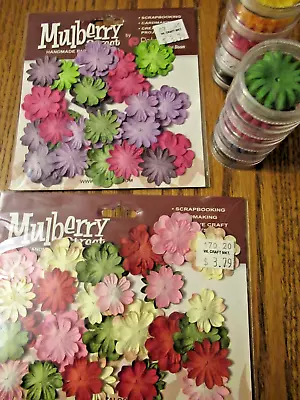 Lot Of 2 Petaloo Mulberry Street Delphiniums Paper Flowers + 8 Pk • $10