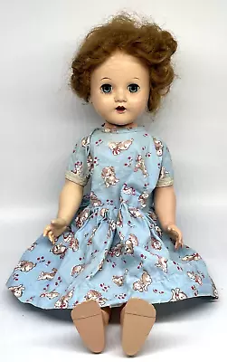 Vintage Walker Doll LuAnn Simms 18 Inch 1950s Hard Plastic Sleep Eyes Jointed • $31
