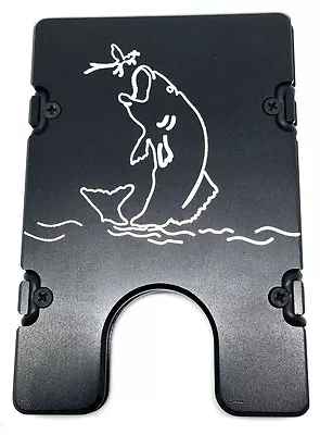 Billet Vault Aluminum Wallet RFID Protection Black Anodized Large Mouth Bass • $48.99