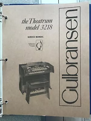 $60 • Buy Gulbransen Organ Model 3218-3318-3318W Theatrum Service Manual