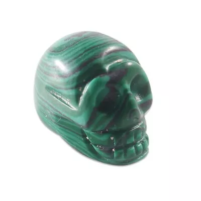 1inch Charms Skull Carving Bead Malachite Stone For Jewelry Making Pendant • $0.99