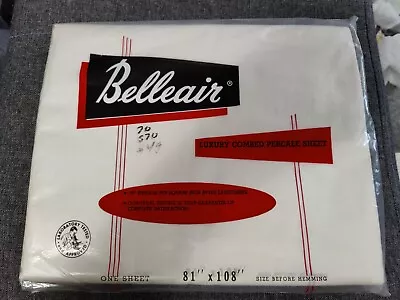 Vintage Belleair Flat Full Size Sheet New In Package  • $9.95