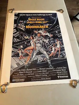 Moonraker Original Rolled Promo Poster 1979 Roger Moore & Richard Kiel 20 1/2x27 • $20