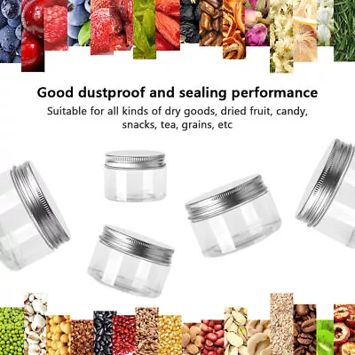 20x Pot Jars 30ml-150ml Clear Container Bottle Storage Plastic With Lids • $27.25