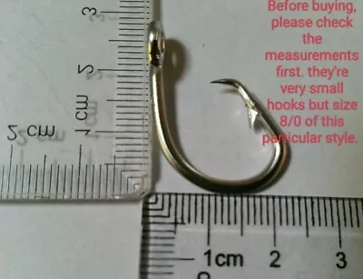 50X 8/0 STAINLESS STEEL Quality  Sharpened Circle Hooks  • $25