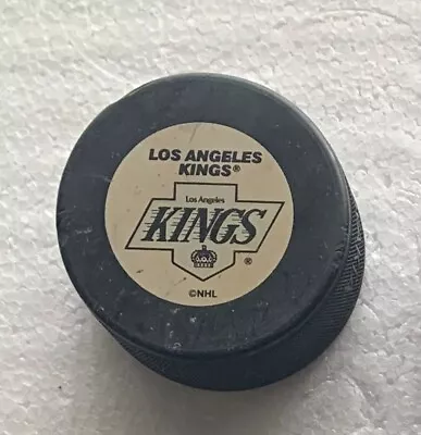 Los Angeles Kings Nhl Hockey Puck Rare Vintage Chevron Logo Wayne Gretzky Era • $39.99