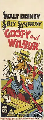 Goofy & Wilbur Vintage Cartoon Movie Poster Print • $6.49