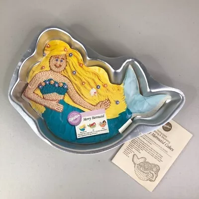 Vintage Wilton Merry Mermaid Cake Pan 2105-6710 Baking Mold 1993 Unused Insert • $24.95