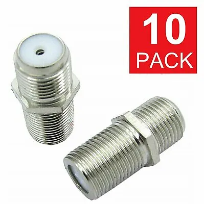 10PCS F Type Coax Coaxial Cable Coupler Female Jack Adapter Connector M380 • $4.69