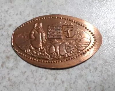 American Museum Of Natural History Elongated Penny NY USA Cent Bear Copper Coin • $1.99