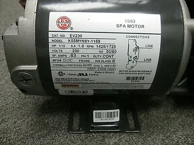 Spa Hot Tub Circulation Pump Motor US EV230 1725 RPM 230V 1/15HP NEW • $159.95