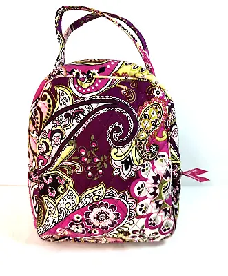 Vera Bradley Very Berry Lunch Bag Tote Flowers Pink / Purple Tote Paisley Handle • $12.99