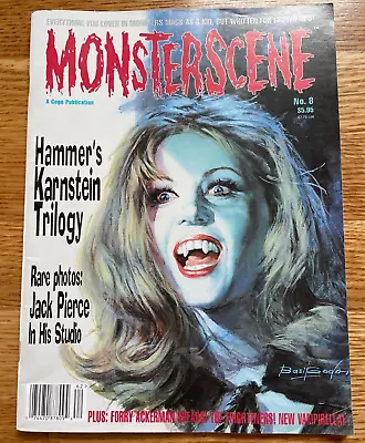 MONSTERSCENE Magazine # 8 Hammer's Karnstein Trilogy Jack Pierce Very Good! • $13.95