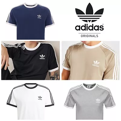 Adidas Originals California T Shirt Adicolor 3 Stripe Mens Short Sleeve • $15.85