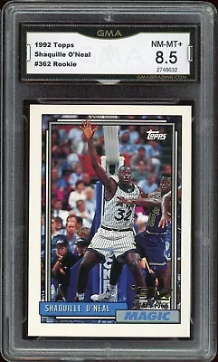 1992 Topps Baskeball #362 Shaquille O'Neal GMA 8.5 • $10