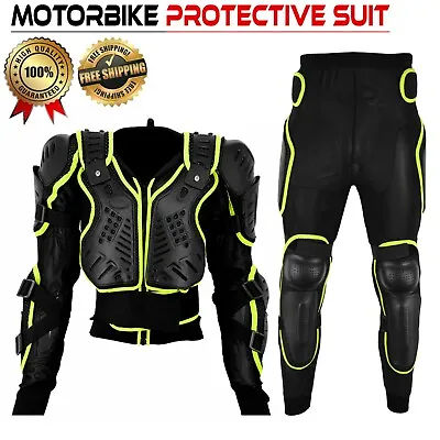 Motorbike Suits Motorcycle Body Armour Jacket And Pant CE Chest And Leg Plate UK • $88.39