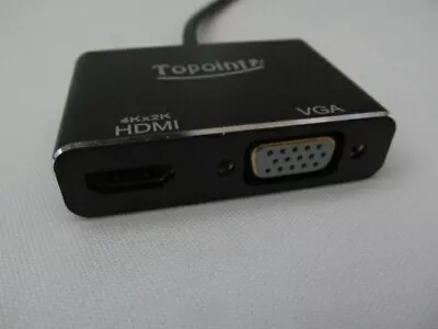 MINI DISPLAYPORT TO VGA HDMI 2 In 1 Video 🔥ADAPTER BY TOPOINT • $9.95