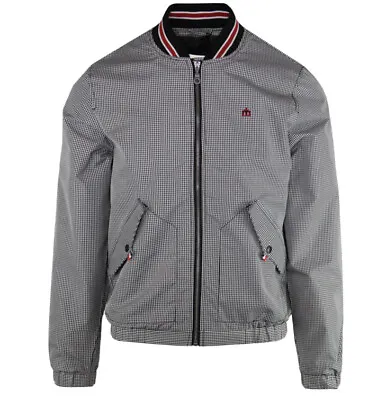 Merc Bravo Men’s Check Bomber Jacket Black/white   Size S • £29.80