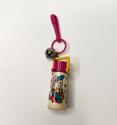 Vintage 1980s Plastic Bell Charm Girl Thermos For 80s Necklace • $26.10