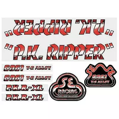 SE Racing - 80'S PK Ripper DRIPPY FONT Decal Set In RED - Old School Bmx • $60.50