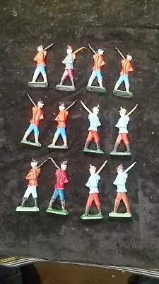 12 Vintage 2 3/4  Cast Lead Toys Hand Painted Soldier Miniature Figurines • $19.99