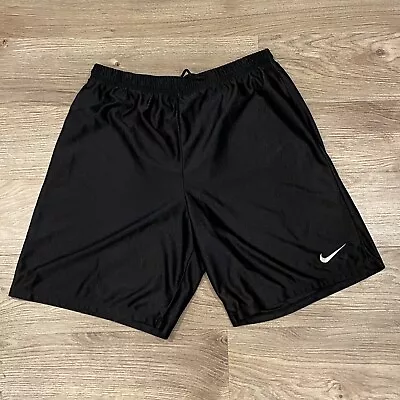 VTG 90’s Nike Team Sports Black Shorts Sz Large • $28.45