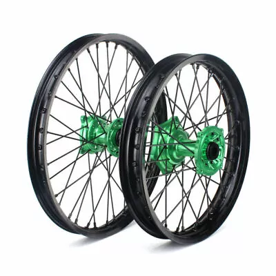 For Kawasaki 21  19  Wheels Rims Hubs Set KX250F KX450F 06-18 KX125 KX250 06-13 • $440