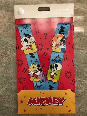 MICKEY MOUSE Disney Parks Expressions 4 Pins Lanyard Set Trading-NEW-4 Available • $21.95