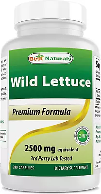 Best Naturals Wild Lettuce 10:1 Extract 250 Mg (Equivalent To 2500 Mg Wild Lettu • $25.03