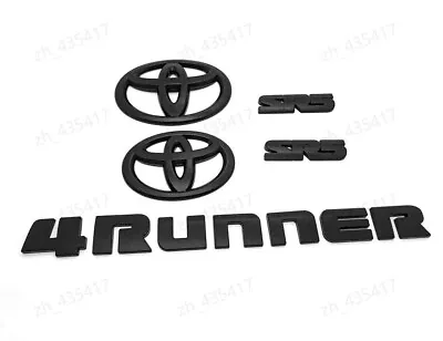 NEW For 2010 - 2024 TOYOTA 4RUNNER SR5 MATTE BLACKOUT EMBLEM OVERLAY KIT OEM SR5 • $43.85