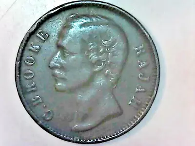 1890 H Sarawak One Cent Raja C. Brook-Heaton Mint Actual Coin # 1 • $11.99