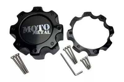 Moto Metal Gloss Black Wheel Center Cap W/Spacer & Screws MO909B8165B • $36