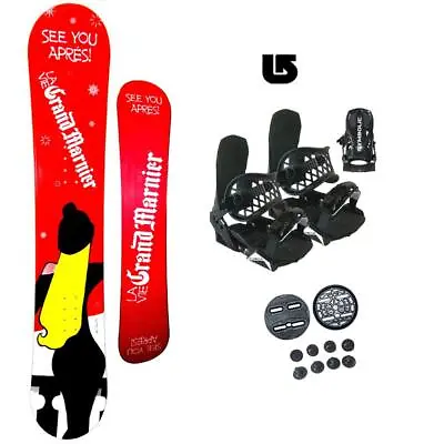 154 Grand Marnier Liquor Snowboard And Bindings L Package Set +Burton Decal N117 • $299.95