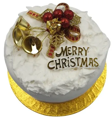 £3.59 • Buy Cake Decoration Set Gold Holly & Bells With MERRY CHRISTMAS Sign 