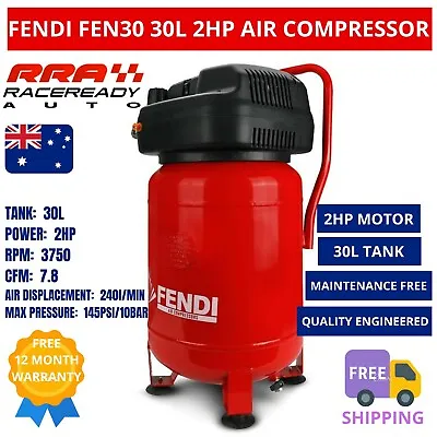 Fendi Air Compressor 30L 2HP FEN30 Oil Free Compact Upright Portable Air Tank  • $247.74