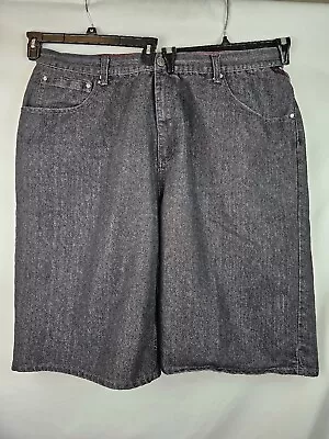 Enyce Sean Combs Co Men's Shorts Size 50 Black Denim Jean Long Baggy Shorts • $37.95
