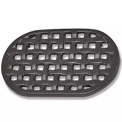 Cast Iron Black Oval Lattice Trivet For Wood Stove Steamers • $52.99