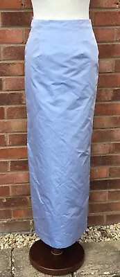 Vintagey2k.john Charleslight Blue Taffetamaxi-pencil -skirt Size 8-10-£125 • £14.50