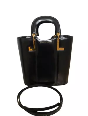 LANVIN Ladies' Bag Black Handbag Vintage 2Way JAPAN USED • $198