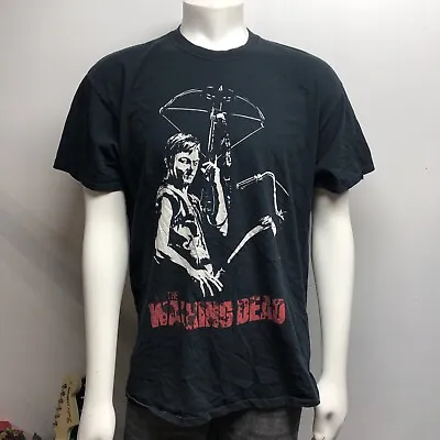 Halloween AMC The Walking Dead Daryl Dixon Black Graphic T-Shirt Size XL • $6.99