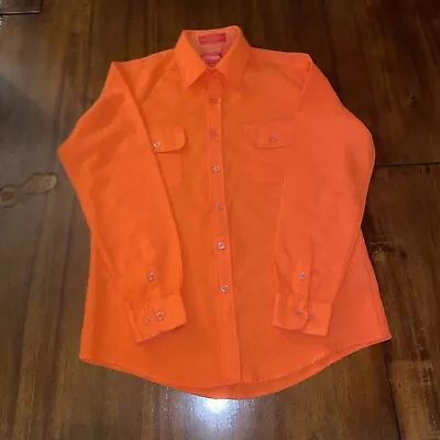 Vintage Coleman Shirt Long Sleeve Med Neon Orange • $20