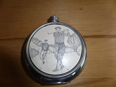 £10 • Buy Sheffield Mint Pewter Golf Hip Flask