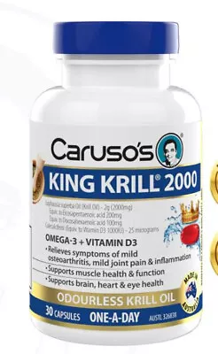 Caruso's King Krill 2000mg | 30 Capsules • $34.95