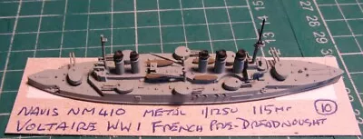 Voltaire WWI French Pre-Dreadnought By Navis-410 Scale 1/1250 Ship Model • £9.99