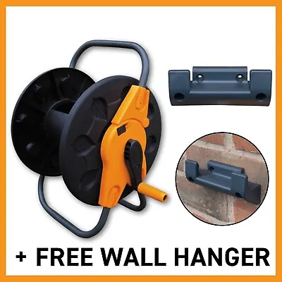 Garden Watering Floor Standing Hose Reel 60m Capacity With FREE Wall Bracket • £24.89