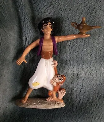 Vintage Disney Aladdin 3  PVC Figure W/Lamp & Monkey Mattel 1992 Cake Topper Toy • $7.99