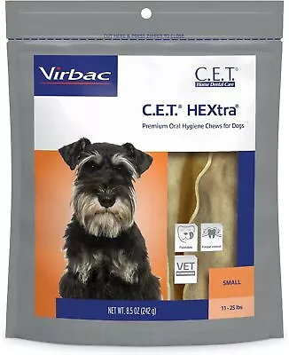 Virbac CET HEXtra Premium Oral Hygiene Chews For Dogs 11-25 Lbs 8.5 Oz • $110.93