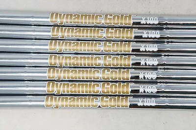 True Temper Dynamic Gold X100 130g 34.5 -37.25  7pc 4-PW Iron Shaft Set .355 • $148.79